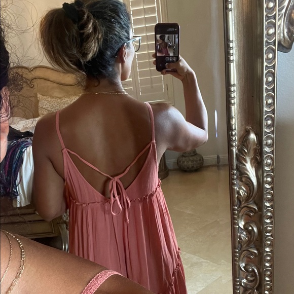 💕Coral Spaghetti Strap Dress💕 - Picture 3 of 4